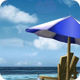 3D海滩高清动态壁纸