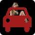美女坐車
