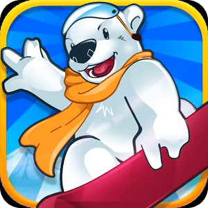 北极熊滑雪